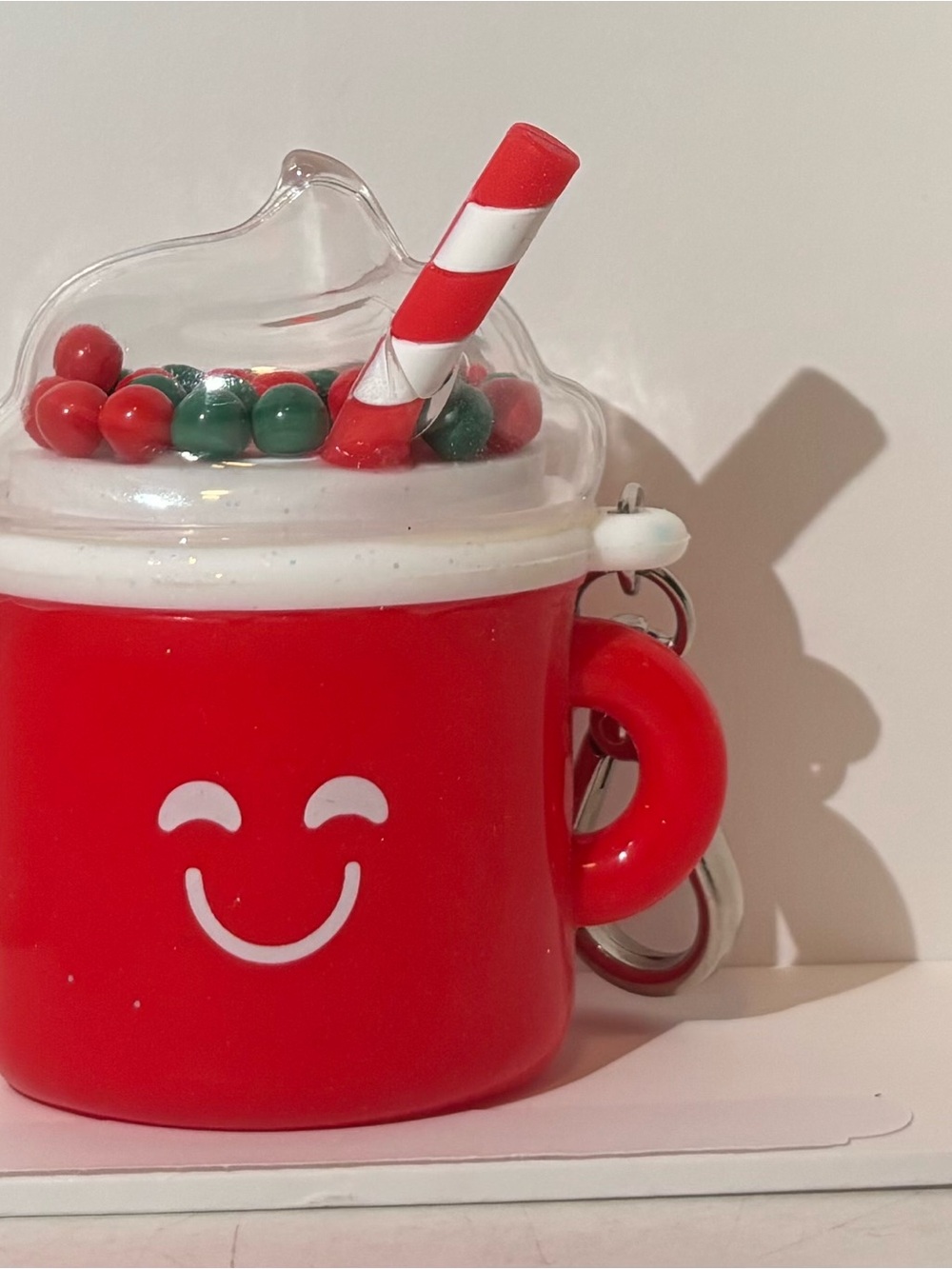 Bath & Bodyworks PocketBac Hand Sanitizer Holder Red Mug with Smiling Face